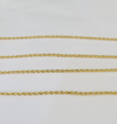 18k Real Solid Rope Chain Yellow Gold 2mm 20" Inch Genuine 18kt Necklace