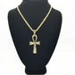 Real 10k Ankh Cross Yellow Gold Charm Chain Pendant Palm 20" 22" 24" 26" 28" 30"