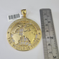 Real 10k The World is Yours Map Pendant Charm Yellow Gold Diamond Cut 10kt