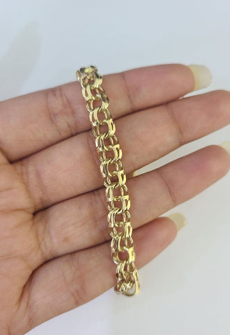 14k Chino ID Bracelet Yellow Gold Size 8" Inches Box Lock Real 14kt