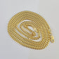 18k Solid Miami Cuban Chain Yellow Gold 3mm 18" 20" 22" 24" Inches Necklace Real