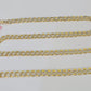 REAL 14k Cuban Curb Link Necklace Chain 4mm 16 inches Diamond Cuts 14kt