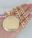 14k Gold Chain Centanario Charm Solid Cuban Curb 10mm 20"-30" SET Necklace