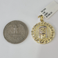 Real 10K Jesus Head Pendant Cuban Yellow Gold Charm Genuine