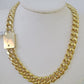 14k Real Miami Cuban Link Chain Chino Lock 20 inches 13mm Genuine Yellow Genuine