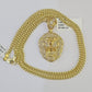 10K Gold Miami Cuban Chain Roaring Lion 18"-28" 3mm REAL Pendant Necklace SET