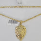 Real 10k Milano Rope Chain Roaring Lion Charm Necklace SET 3mm 18" 20" 22" 24"