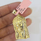 Real 14k Chain Jesus Head Charm Set Miami Cuban Link 4mm Necklace Pendant