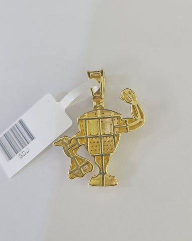 10k Diamond Dollar Trophy Charm Money Bag Real Pendant 10kt Yellow Gold