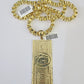 10k Gold Byzantine Necklace Money Dollar Charm 20-30 inch 6mm SET Chain Pendant
