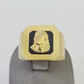 Real 10k Ring Jesus Head Fancy Black Design Yellow Gold Men Casual 10kt
