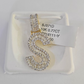 10k Yellow Gold Diamond S Charm Pendant Initial Alphabet Letter Real Genuine