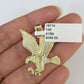 10K Solid Franco Chain Eagle Pendant Charm Necklace 18"-24" 1.5mm Yellow Gold