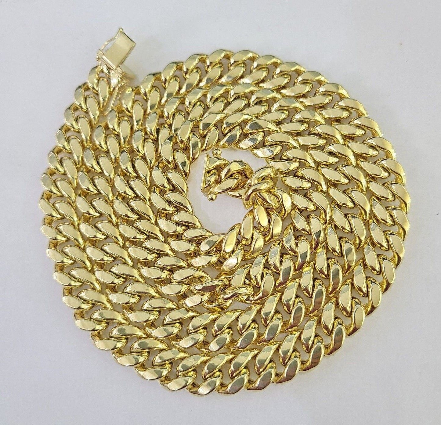 10k Gold Miami Cuban Link Chain Necklace 3mm-10mm 20-30 Inches 10kt Real Yellow