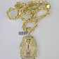 Real 10k Rope Chain Pharaoh Charm Set 8mm 20"-30" Inch Necklace Yellow Gold