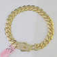 14K Yellow Gold Royal Monaco Cuban Bracelet 10mm 8.5 inches Box Lock