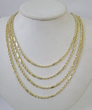 Real 10k Milano Rope Chain Necklace Yellow Gold 3mm 18" 20" 22" 24" Genuine