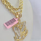 Real 14k Rope Chain Eagle Anchor Charm Set 6mm 18"-28" Necklace Yellow Gold