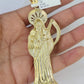 10K Franco Chain Saint Reaper Pendant Charm Necklace 20"-28" 4mm Gold SET Yellow