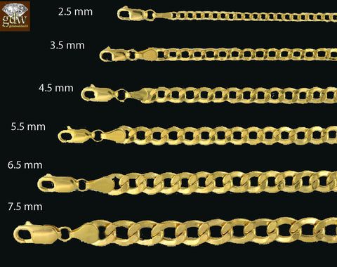 Real 10k Gold Cuban curb link chain Necklace 6.5mm 20" Authentic 10k Yellow Gold