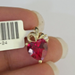 10K Real Heart Charm Pendant Gold 10kt Genuine Yellow