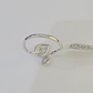 REAL 10k White Gold Diamond Ring Leaf Shaped Casual Engagement Ring Genuine