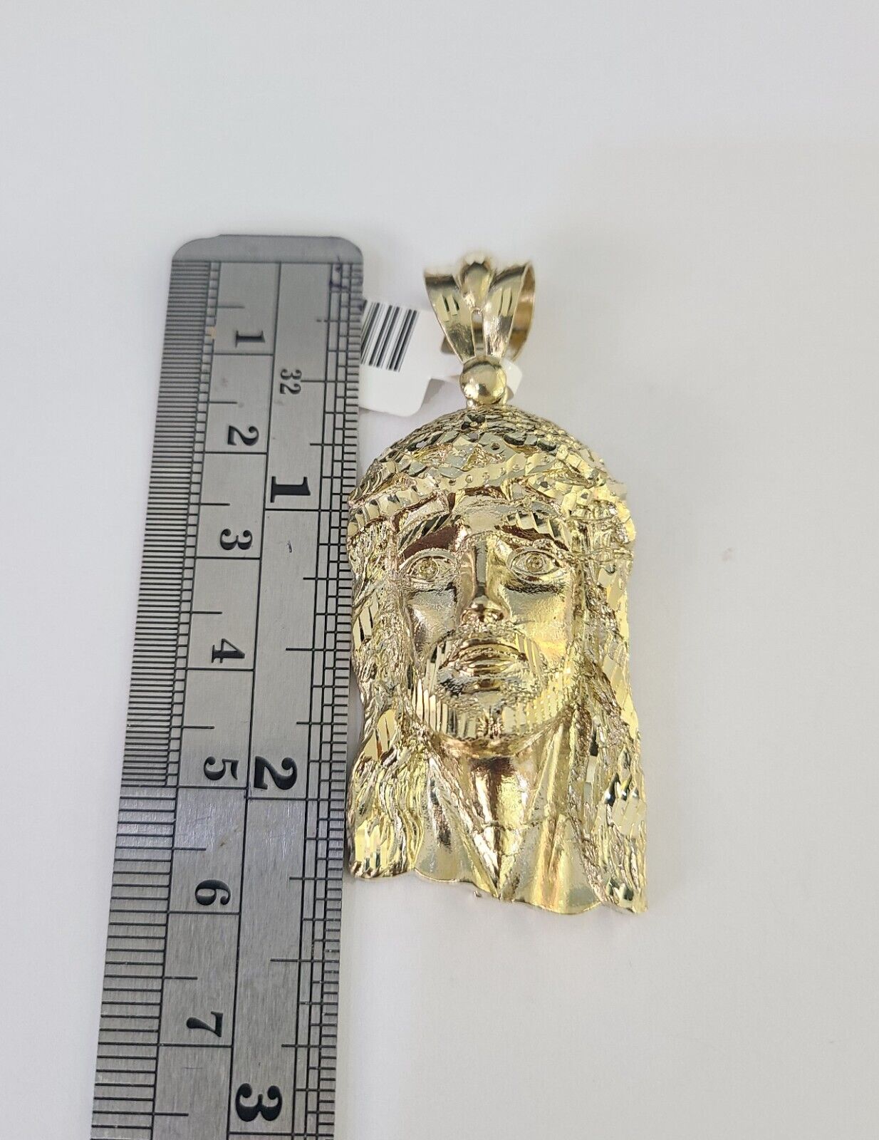 10k Solid Rope Chain Jesus Head Charm Set 4mm 20"-28" Necklace Gold Yellow