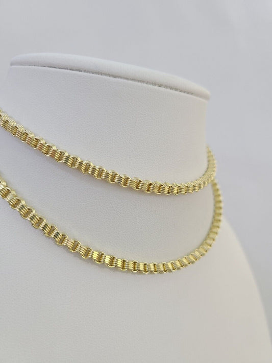 REAL 10k Gold Byzantine Chain Necklace Lobster Clasp 3mm 20" 22" 24" 26" 28" 30"