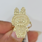 10k Cartoon Monster Ring Yellow Gold Men Women Real Genuine