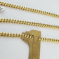 Real 14K Yellow Gold Miami Cuban Link Chain Necklace 7mm 16" 14kt Gold Box Lock