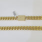 14k Real Miami Cuban Link Chain Chino Lock 20 inches 13mm Genuine Yellow Genuine