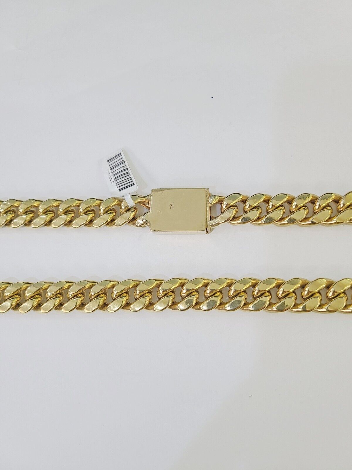 14k Real Miami Cuban Link Chain Chino Lock 20 inches 13mm Genuine Yellow Genuine