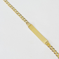 10k Yellow Gold Cuban Link ID Bracelet 8" 6mm Lobster Clasp Real 10Kt