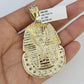 10K Miami Cuban Link Chain Pharaoh Pendent Charm 8mm 20"-30" Necklace Gold