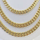 10k Yellow Gold 7mm Miami Cuban Link Chain Necklace 20-24 Inches Real