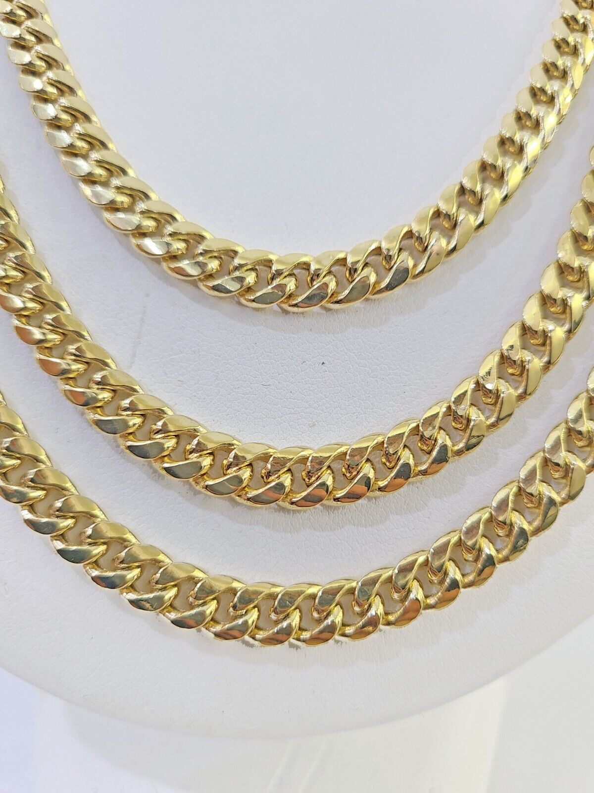 10k Yellow Gold 7mm Miami Cuban Link Chain Necklace 20-24 Inches Real