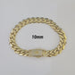 Real 10k Gold Monaco Bracelet 7mm-11mm 8"-8.5" 10kt Yellow