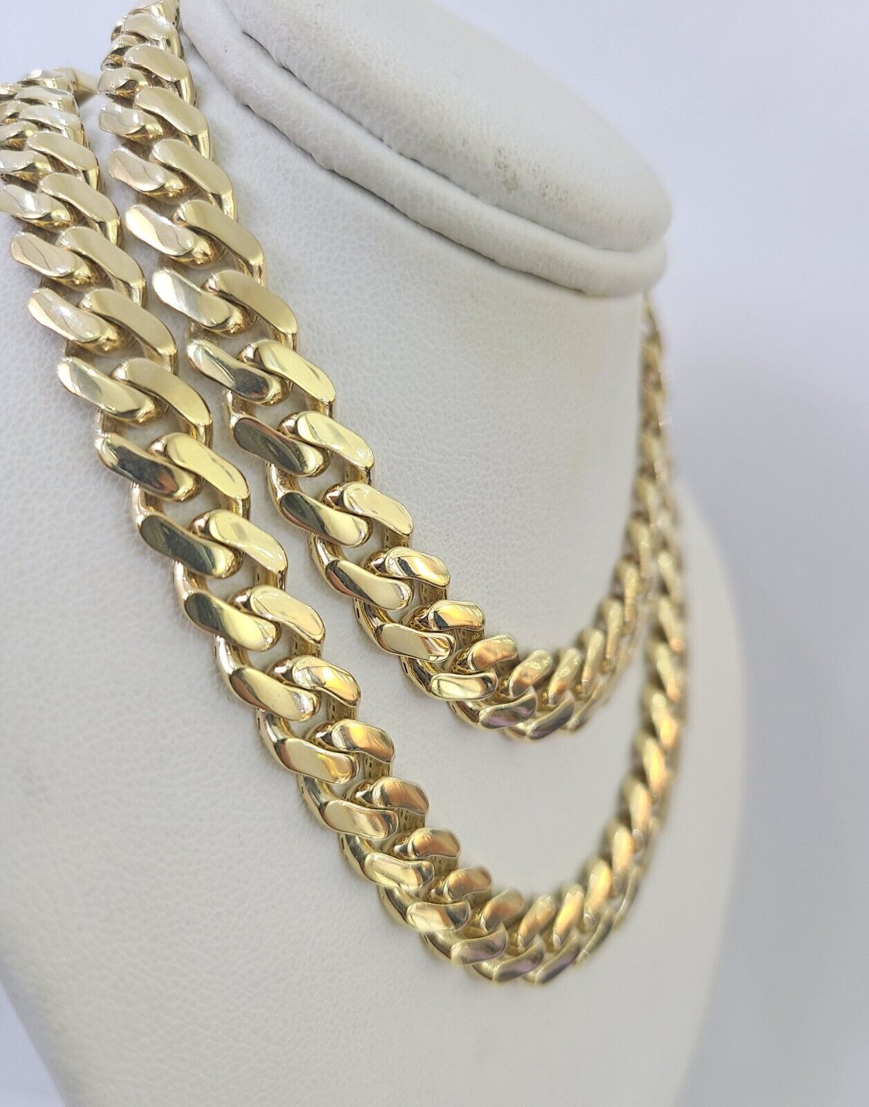 Real 10k Royal Monaco Chain 9mm 20-30 inches Necklace Yellow Gold Box Clasp