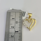 10K Real Heart Charm Pendant Gold 10kt Genuine Yellow