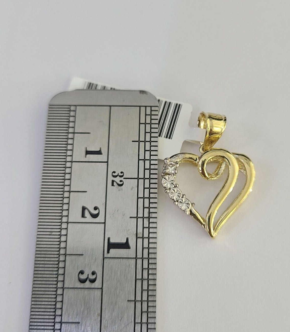 10K Real Heart Charm Pendant Gold 10kt Genuine Yellow