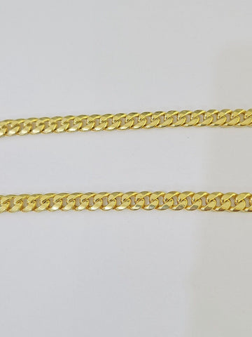 10k Yellow Gold 8mm Miami Cuban Link Chain Necklace 20-28 Inches Real