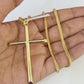 10K Gold Franco Chain Jesus Cross Charm Pendant 20-26 inches 2.5mm REAL Yellow