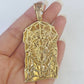 Real 10K Diamond Jesus Head Charm Yellow Gold Pendant Genuine Real