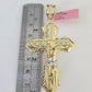 14k Jesus Christ Cross Charm Pendant Yellow Gold REAL Genuine 14kt