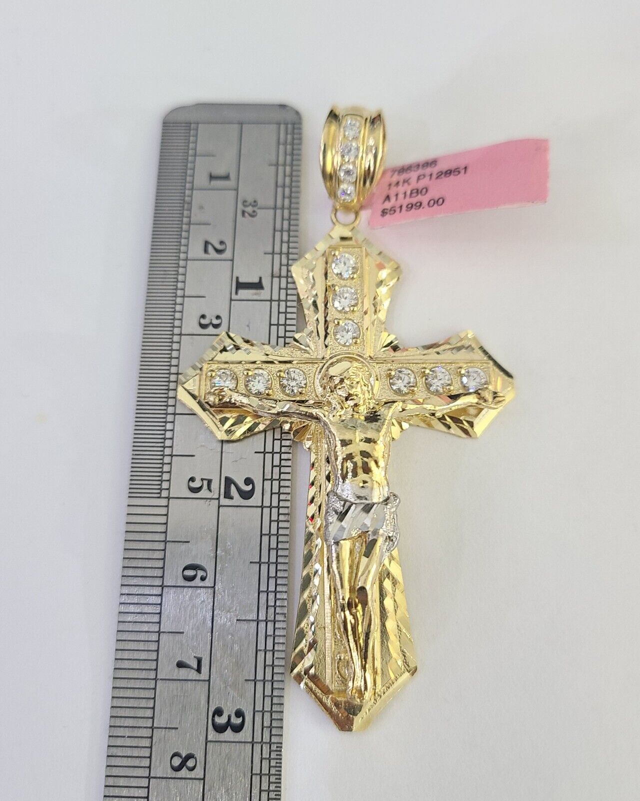 14k Jesus Christ Cross Charm Pendant Yellow Gold REAL Genuine 14kt