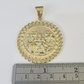 10k Centenario Coin Charm Yellow Gold 50 Pesos 1947 Mexico/Mexican Coin 2.25"