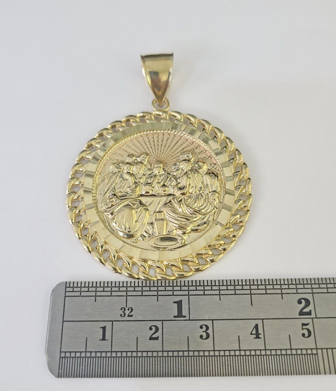 10k Centenario Coin Charm Yellow Gold 50 Pesos 1947 Mexico/Mexican Coin 2.25"