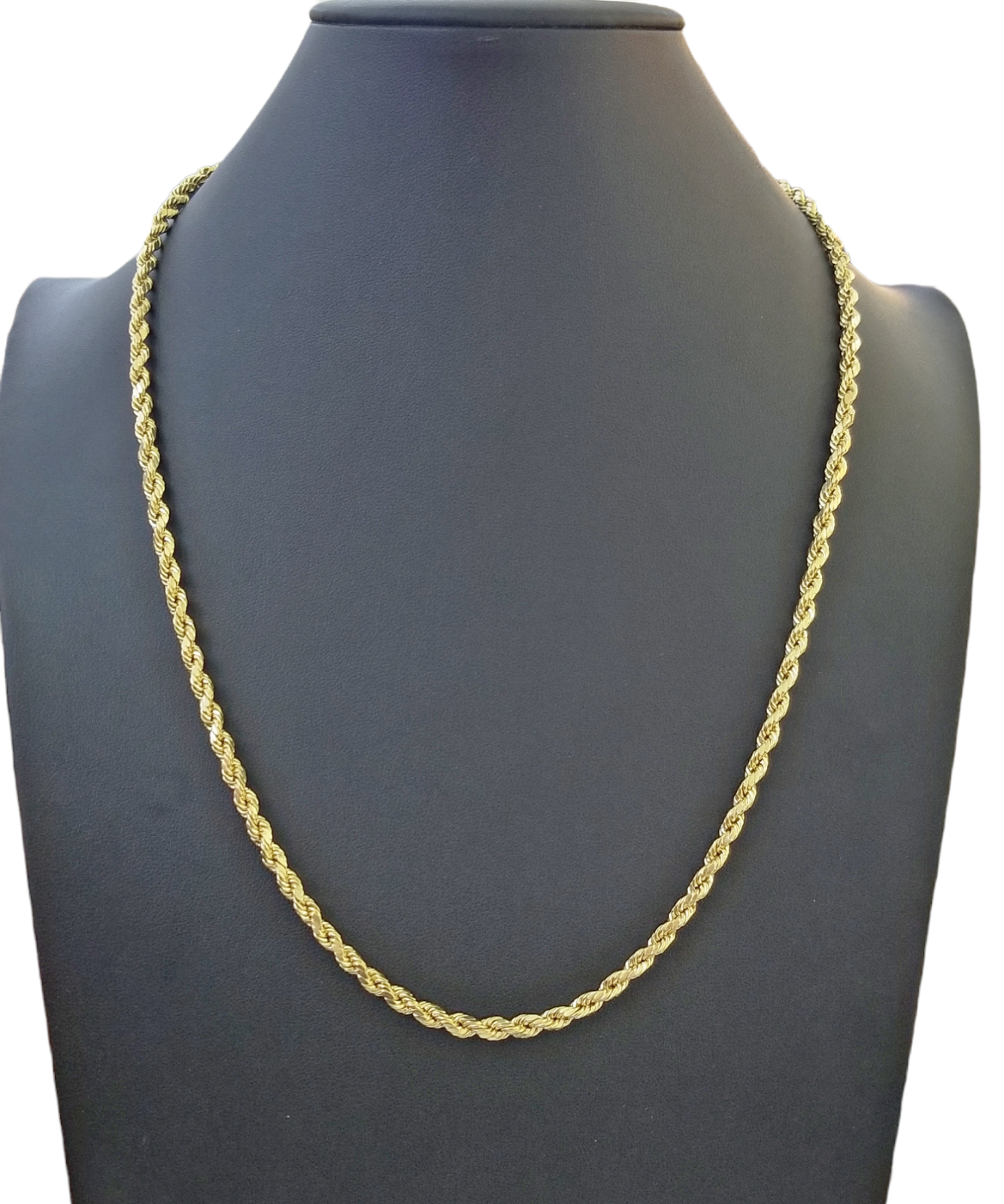 Real 10k Gold Rope Chain Necklace 18"-30" Inch 3mm-10mm Men & Women DISCOUNT