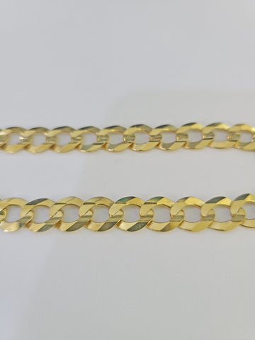 10k Cuban Curb Link Bracelet Yellow Gold 8mm 8.5 Inches Men Women Real