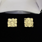 Square 10k Nugget Earrings Yellow Gold Push Back Hoop Real Men Women